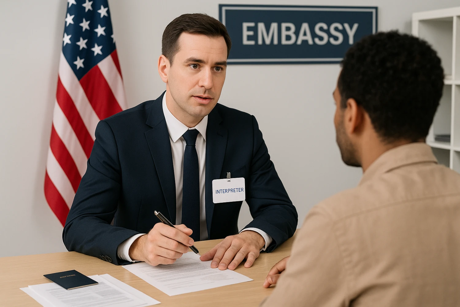 مترجم همراه در سفارت؛ کلیه فرایند مترجمی در سفارت با حامی مهاجر خدمات مترجمی در سفارت با حامی مهاجر مخصوص افرادی است که به زبان کشور میزبان یا زبان مصاحبه (مانند انگلیسی) تسلط کامل ندارند. «حامی مهاجر» با تیمی از مترجمان رسمی و ثبت‌شده، خدمات ترجمه و همراهی کامل در همه سفارت‌ها را ارائه می‌دهد.